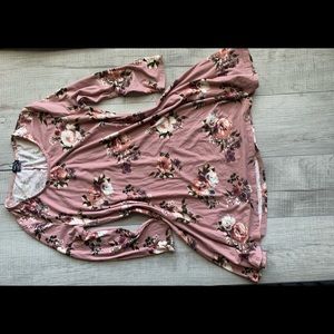 Pink floral mini dress